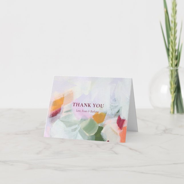 Tack för färgstarka unika Abstrakter Anteckningskort (Framsida)