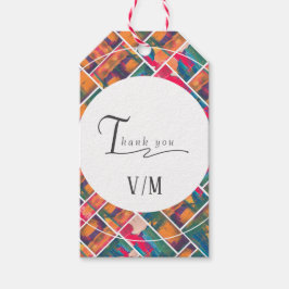 Tack för färgton i modern Abstrakt Presentetikett