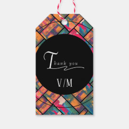 Tack för färgton i modern Abstrakt Presentetikett