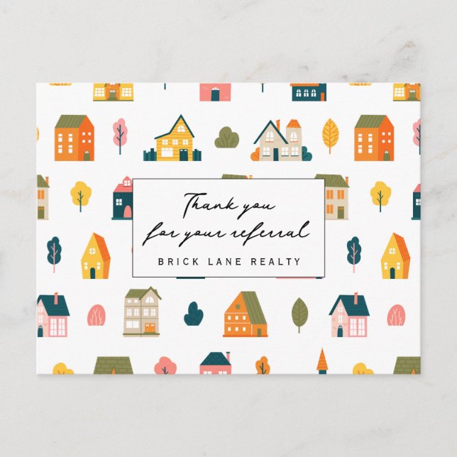 Tack för Fastighetsförmedling Hus Vykort (Framsida)