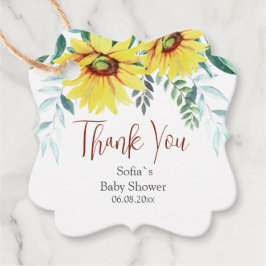 Tack för favoritmärkord för babyskor. gåvor etiketter