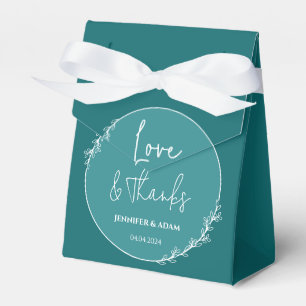 Tack för favoritstöd för Möhippan Deep Teal Bröllo Presentaskar