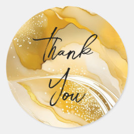 Tack för fina guld-klistermärken runt klistermärke