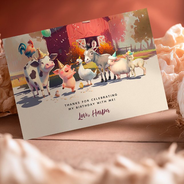 Tack för firandet av Boskap Party I Inbjudningar (Skapare uppladdad)