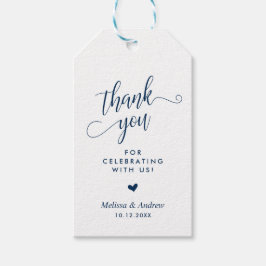 Tack för firandet, marinblått, Bröllop Presentetikett