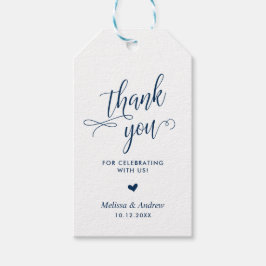 Tack för firandet, marinblått, Bröllop Presentetikett