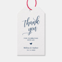 Tack för firandet, marinblått, Bröllop Presentetikett