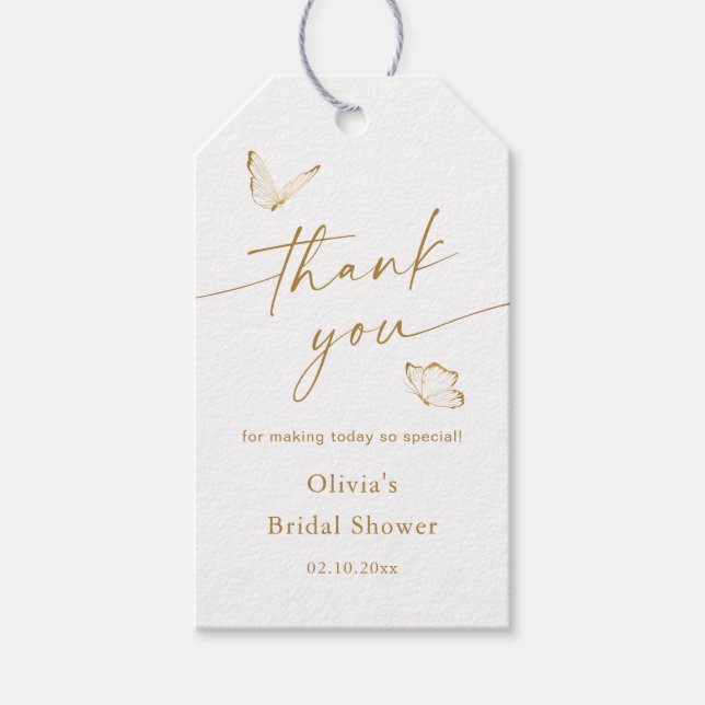 Tack för fjäril-Möhippa Presentetikett (Framsidan)