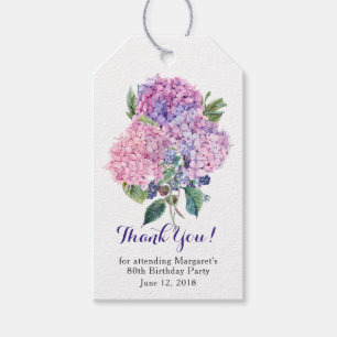 Tack för födelsedag för rosa vanlig presentetikett