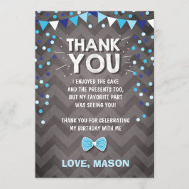 Tack för födelsedagen, din korgosse En marinblå Bo Inbjudningar