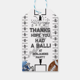 Tack för Födelsedagsfest av fotboll Presentetikett