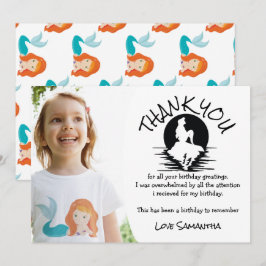 Tack för Födelsedagsfest av sjöjungfru Inbjudningar