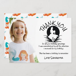 Tack för Födelsedagsfest av sjöjungfru Inbjudningar