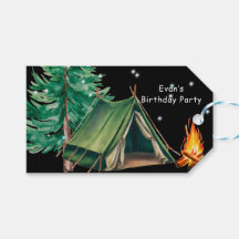 Tack för Födelsedagsfest av trendig Camp Out Boy