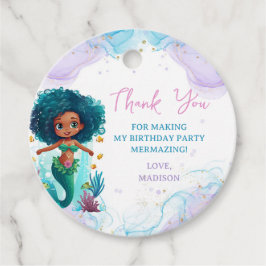 Tack för Födelsedagsfest av vismisk Sjöjungfru Gåvor Etiketter