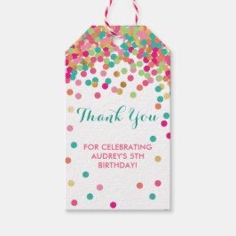 Tack för Födelsedagsfest för flickor Presentetikett