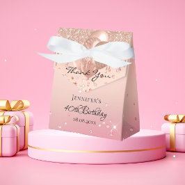 Tack för födelsedagsfest ro guld rosa-ballongen presentaskar