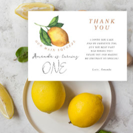 Tack för födelsedagsfesten Lemon citrus Kort