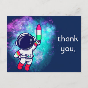 Tack för Födelsedagsfesten Space, Retro Astronaut Vykort