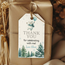 Tack för födelsedagsfirande för Isbjörn på vintern