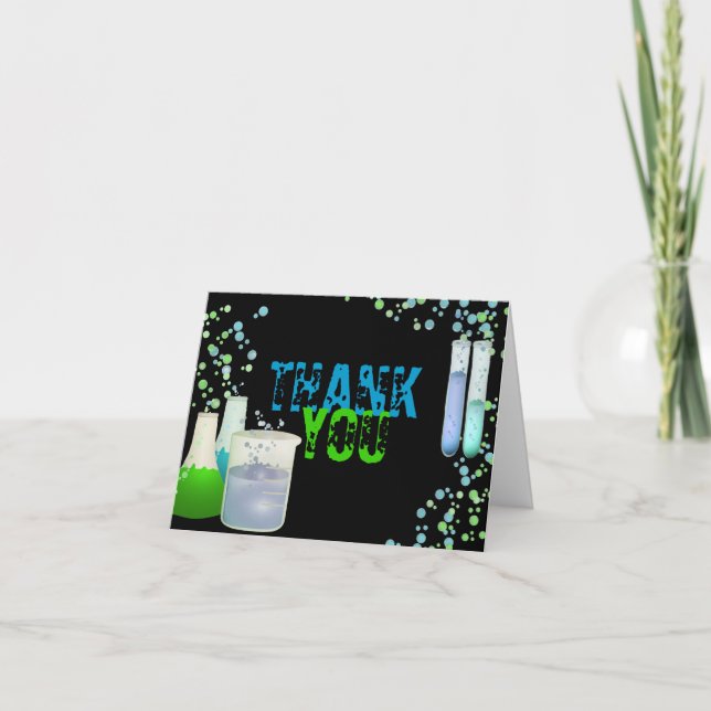 Tack för födelsedagsfirande i Science Lab Kort (Framsida)