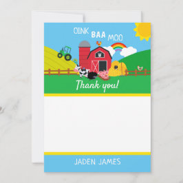 Tack för födelsedagsgratulationer för lantdjuren