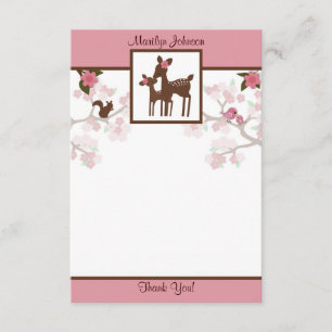 Tack för för pilhjortbaby och mammor card 3,5" x5 kort