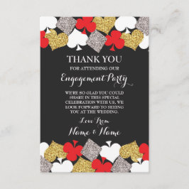 Tack För Förlovningsfest Bröllop Vegas Kasino Inbjudningar