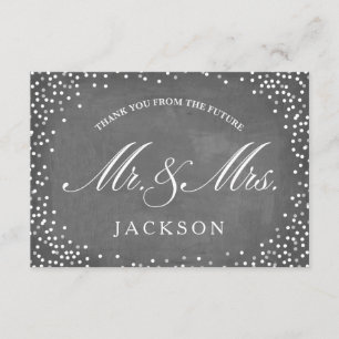 Tack för förlovningsfest för svart tavlaframtid  