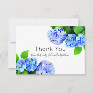 Tack för förlust för vattenfärgvanlig hortensia kort
