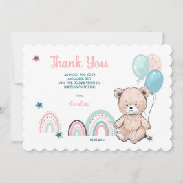 Tack för första födelsedagen. kort