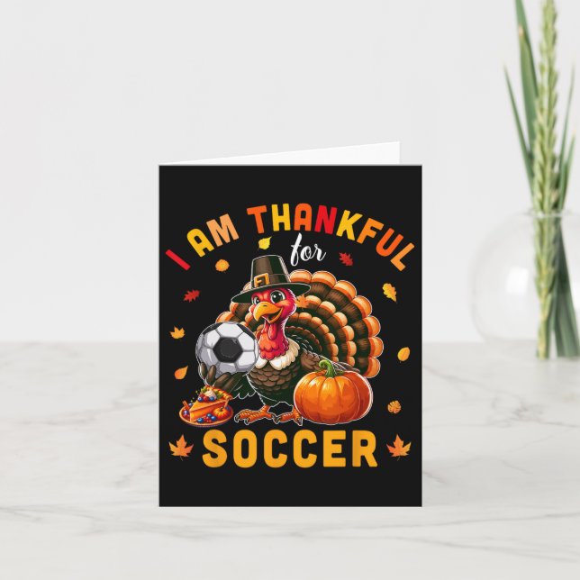 Tack för fotbollens Thanksgiving Turkiet matchande Kort (Framsida)