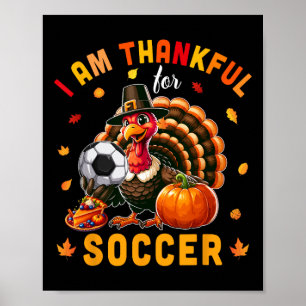 Tack för fotbollens Thanksgiving Turkiet matchande Poster
