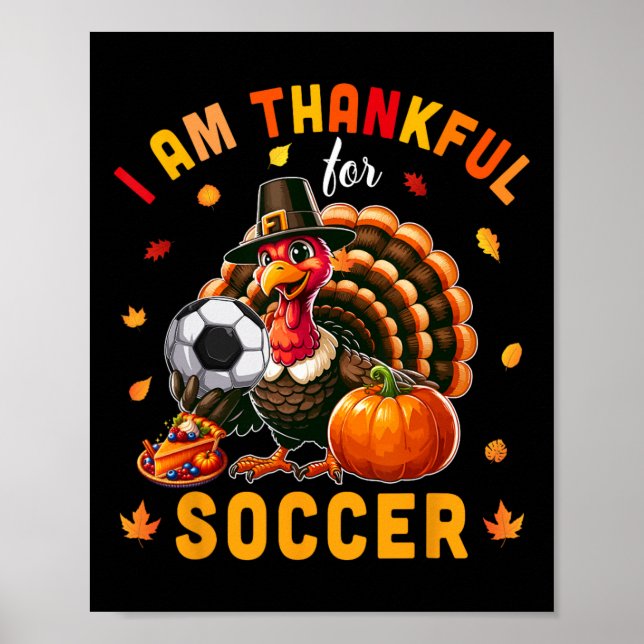 Tack för fotbollens Thanksgiving Turkiet matchande Poster (Framsidan)