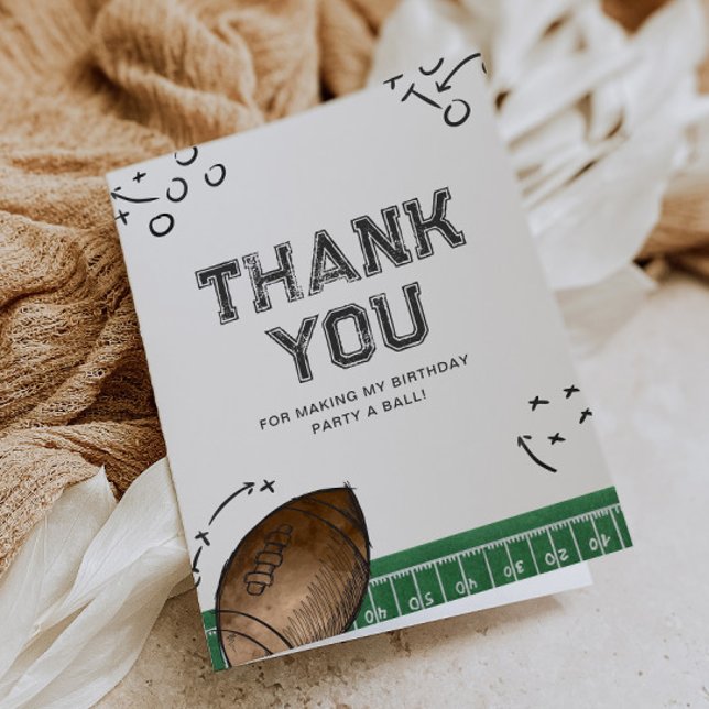 Tack för fotbolls-Födelsedagsfesten Kort (Skapare uppladdad)