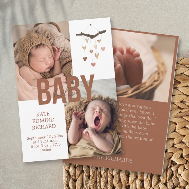 Tack för foto babyfoto med födelsetal meddelande (Skapare uppladdad)