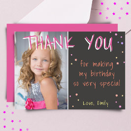 Tack för foto-kortsflickan kort