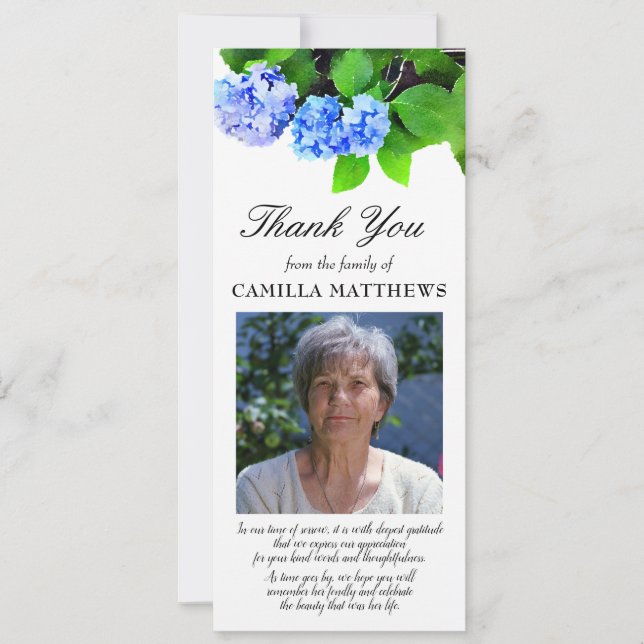 Tack för fotoavgivande av Blommigt med blå vattenf (Framsida)