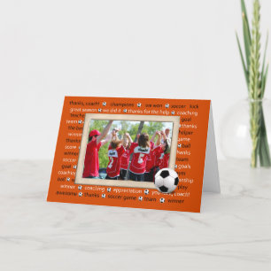 Tack för fotokortet för fotboll kort