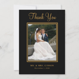 Tack för fotopatecknet Guld på svart Bröllop