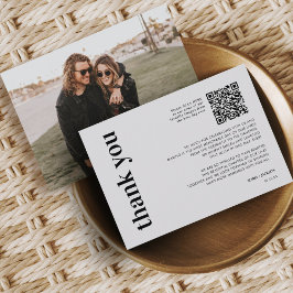 Tack för fotopatoden fet Bröllop Kort