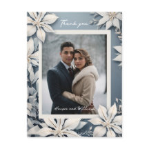 Tack för fotot med Winter blommigt bröllop