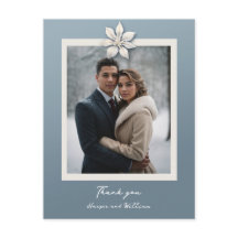 Tack för fototacket för vinterblomman bröllop