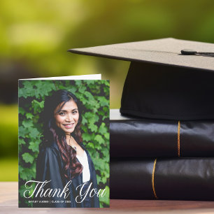 Tack för fotovit skript i studenten kort
