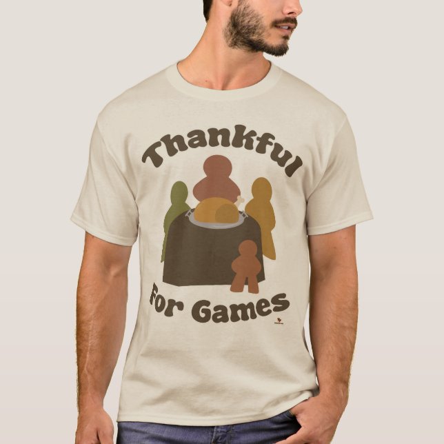 Tack för Games Thanksgiving Boardmatch Slogan T Shirt (Framsida)