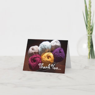 Tack för garnet, kort för Knitter Crocheter Maker