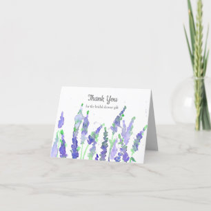 Tack för gåva för lavendelblommamöhippa kort