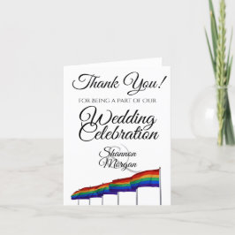 Tack för Gay pride Bröllop-kortet med fotot