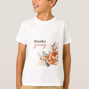 Tack för ge blommigt t shirt
