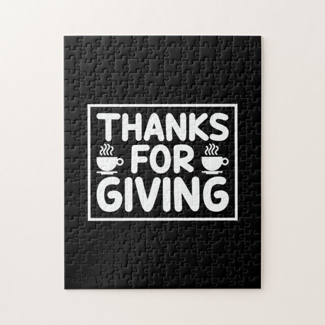 Tack för Ge kaffekonst Pussel (Vertikal)